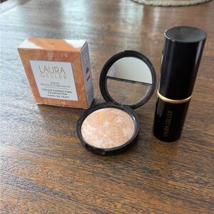 Laura Geller Light Baked Balance-n-Brighten Foundation with angled kabuki brush